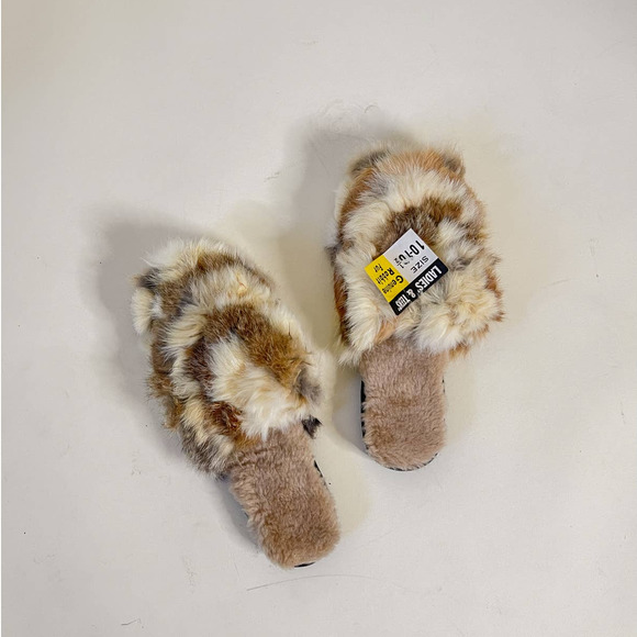 70s Vintage Angora Fur Slippers Deadstock with tags 8.5/9w - Picture 1 of 7